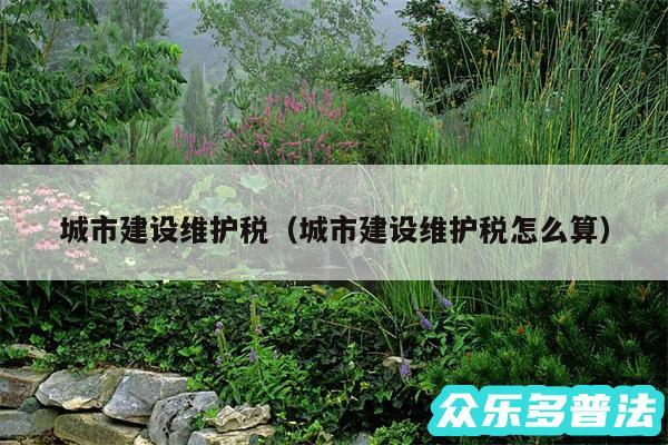 城市建设维护税以及城市建设维护税怎么算