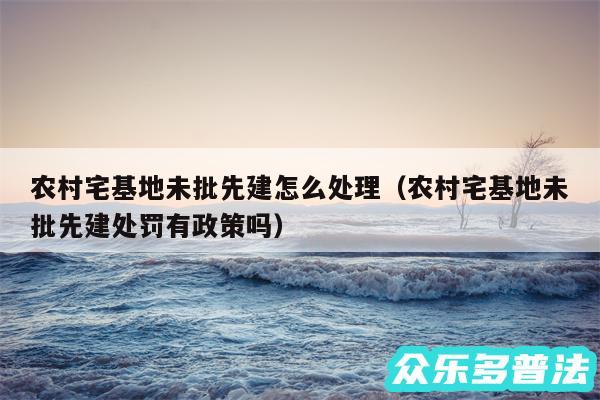 农村宅基地未批先建怎么处理以及农村宅基地未批先建处罚有政策吗