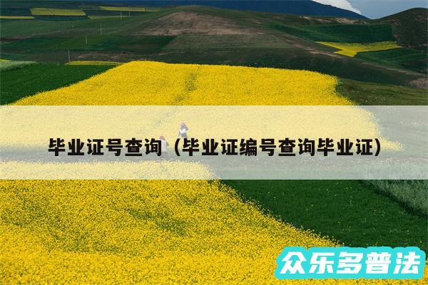 毕业证号查询以及毕业证编号查询毕业证