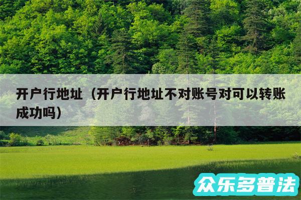 开户行地址以及开户行地址不对账号对可以转账成功吗