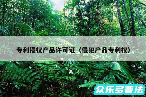 专利侵权产品许可证以及侵犯产品专利权