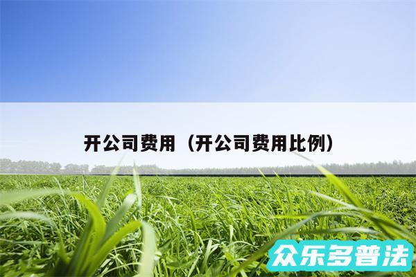 开公司费用以及开公司费用比例