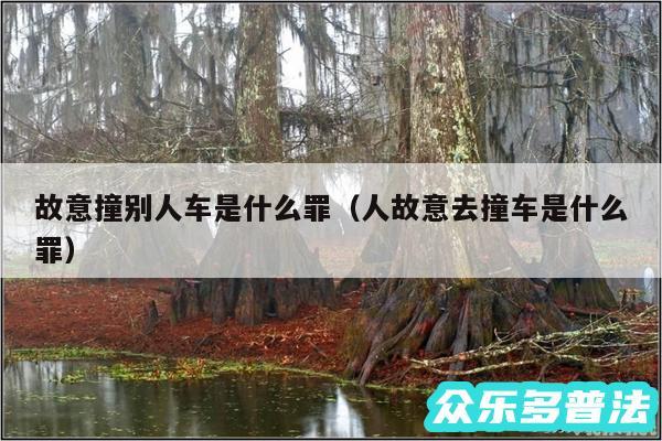 故意撞别人车是什么罪以及人故意去撞车是什么罪