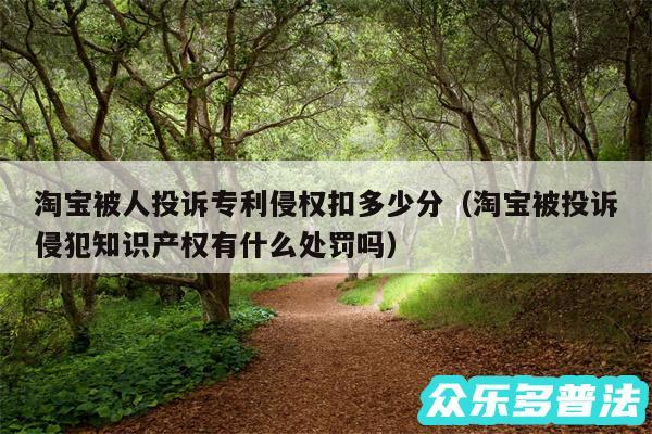 淘宝被人投诉专利侵权扣多少分以及淘宝被投诉侵犯知识产权有什么处罚吗