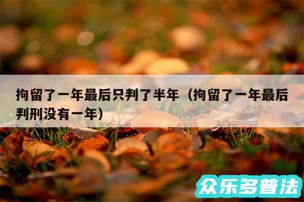 拘留了一年最后只判了半年以及拘留了一年最后判刑没有一年