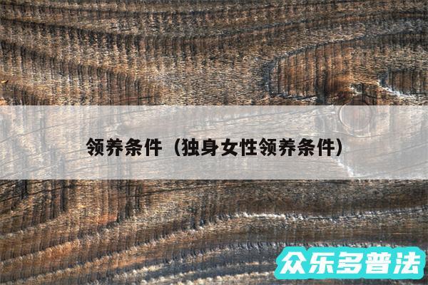 领养条件以及独身女性领养条件