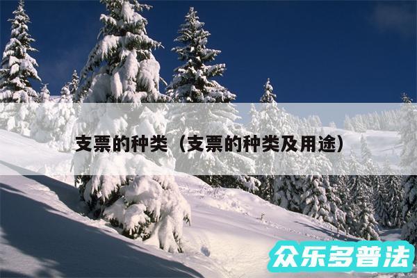 支票的种类以及支票的种类及用途