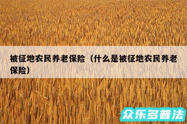 被征地农民养老保险以及什么是被征地农民养老保险