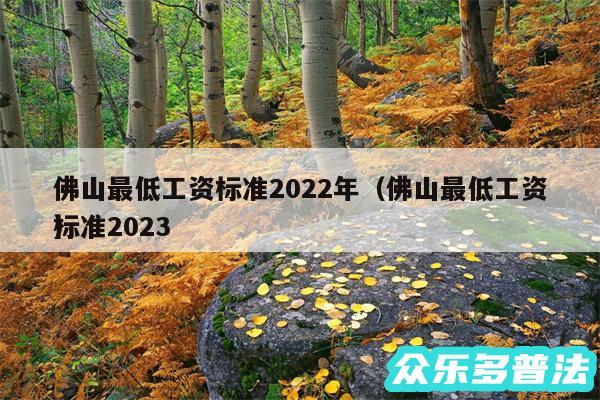 佛山最低工资标准2024年以及佛山最低工资标准2024