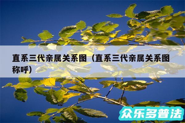 直系三代亲属关系图以及直系三代亲属关系图 称呼