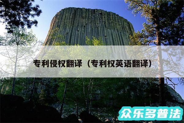 专利侵权翻译以及专利权英语翻译