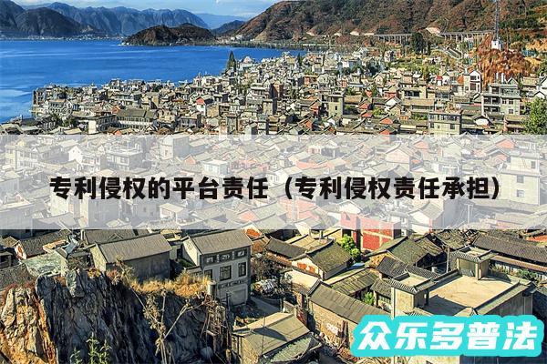 专利侵权的平台责任以及专利侵权责任承担