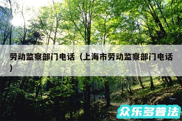 劳动监察部门电话以及上海市劳动监察部门电话