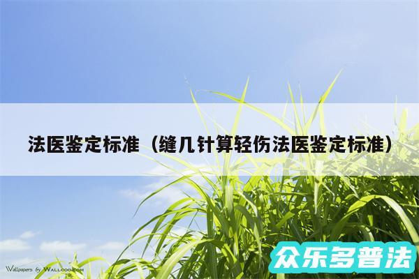 法医鉴定标准以及缝几针算轻伤法医鉴定标准