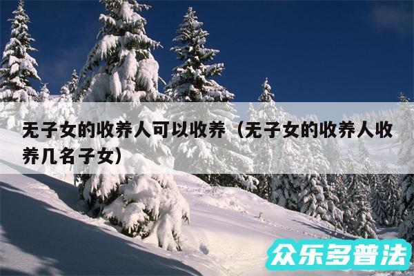无子女的收养人可以收养以及无子女的收养人收养几名子女