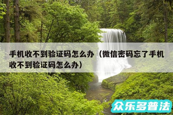 手机收不到验证码怎么办以及微信密码忘了手机收不到验证码怎么办