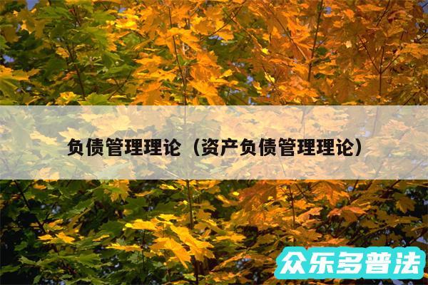 负债管理理论以及资产负债管理理论