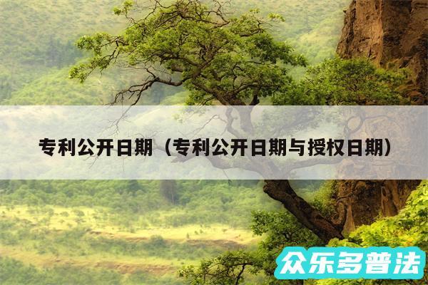 专利公开日期以及专利公开日期与授权日期