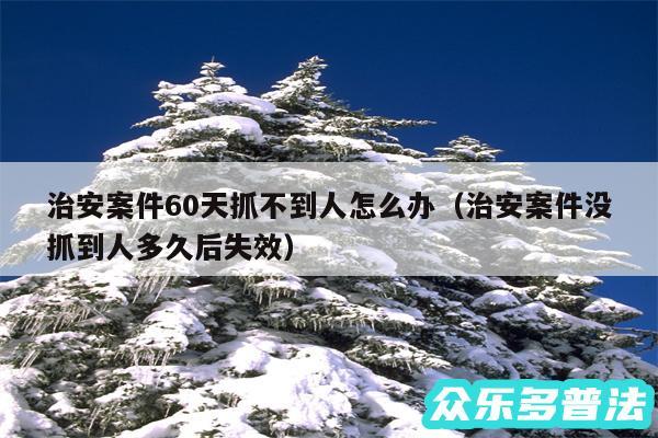 治安案件60天抓不到人怎么办以及治安案件没抓到人多久后失效