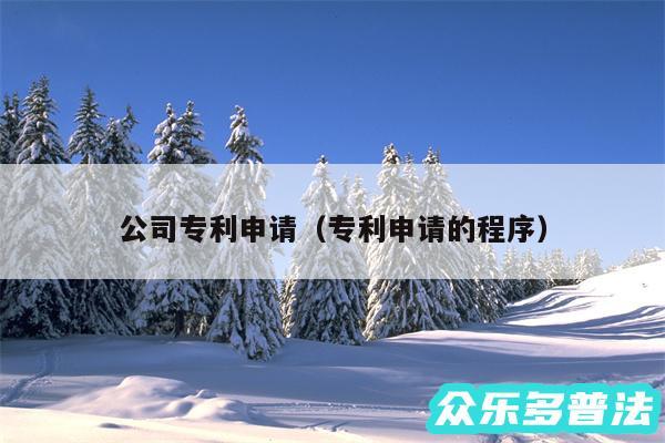 公司专利申请以及专利申请的程序