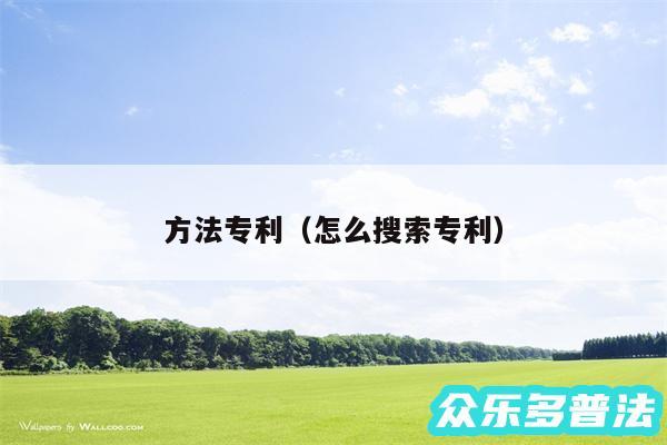 方法专利以及怎么搜索专利