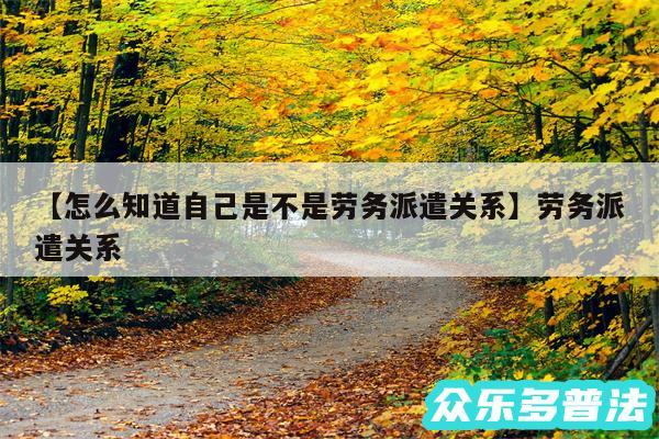 怎么知道自己是不是劳务派遣关系还有劳务派遣关系