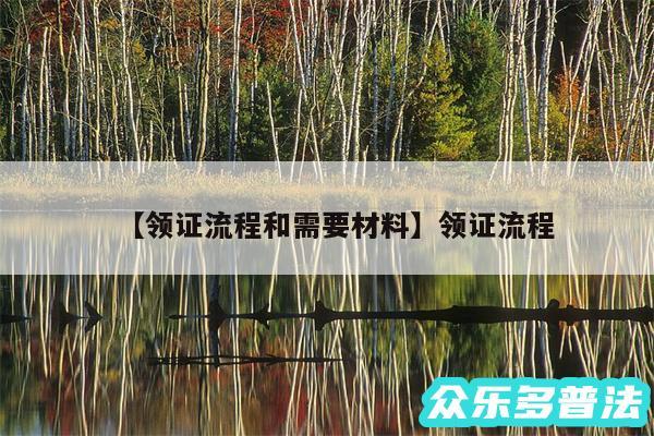 领证流程和需要材料还有领证流程