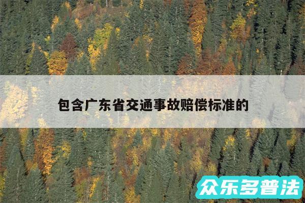 包含广东省交通事故赔偿标准的