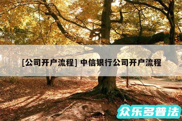 及公司开户流程 中信银行公司开户流程