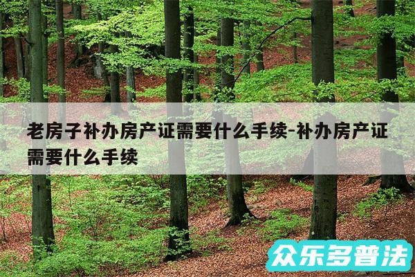老房子补办房产证需要什么手续-补办房产证需要什么手续