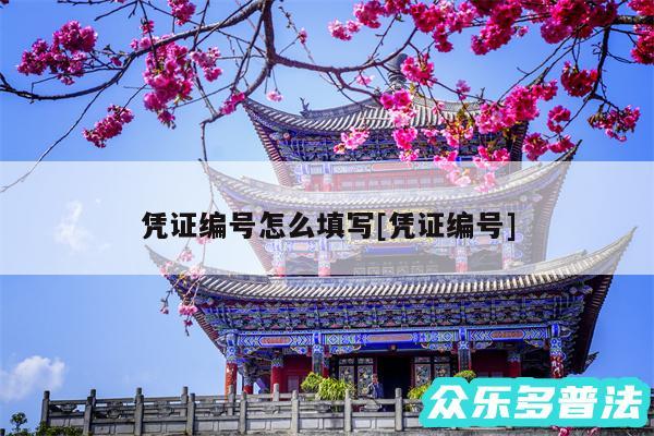 凭证编号怎么填写及凭证编号