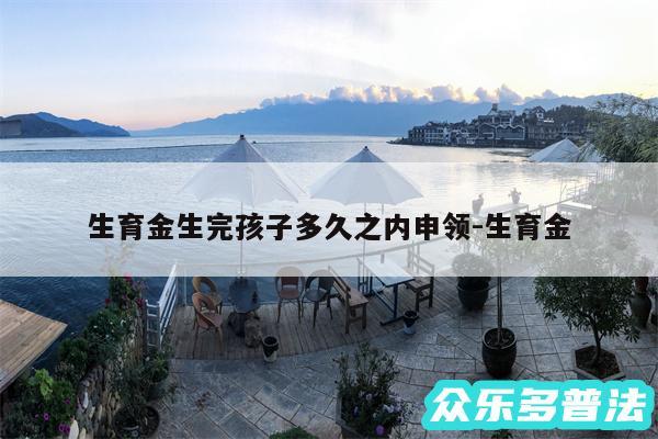 生育金生完孩子多久之内申领-生育金