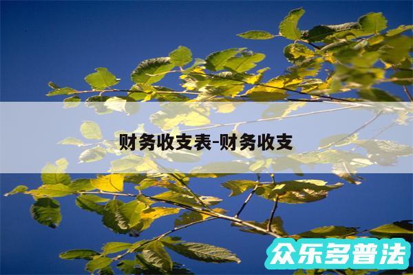 财务收支表-财务收支