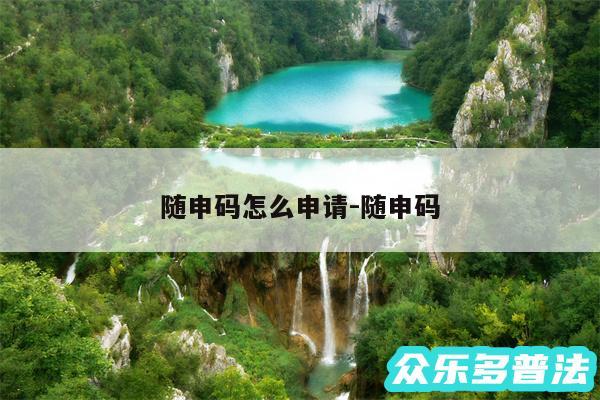 随申码怎么申请-随申码