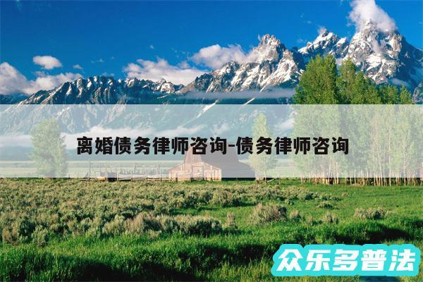 离婚债务律师咨询-债务律师咨询