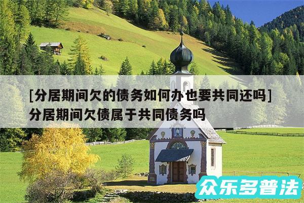 及分居期间欠的债务如何办也要共同还吗 分居期间欠债属于共同债务吗