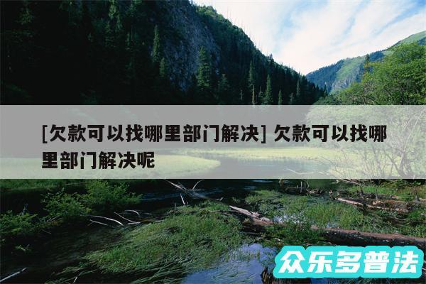 及欠款可以找哪里部门解决 欠款可以找哪里部门解决呢