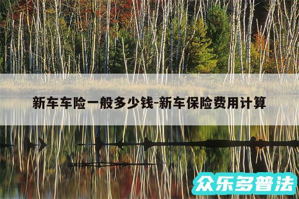 新车车险一般多少钱-新车保险费用计算