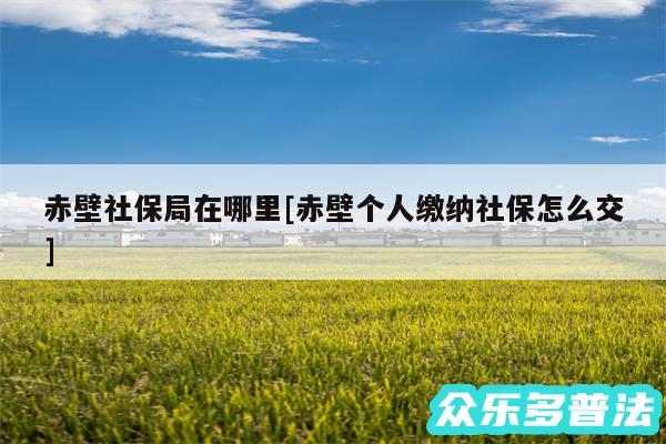 赤壁社保局在哪里及赤壁个人缴纳社保怎么交