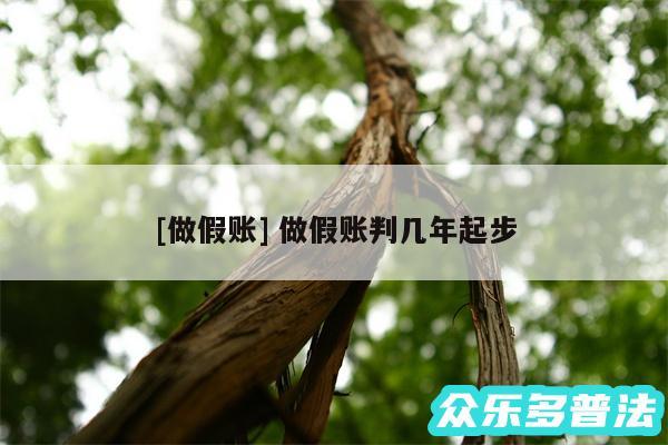 及做假账 做假账判几年起步