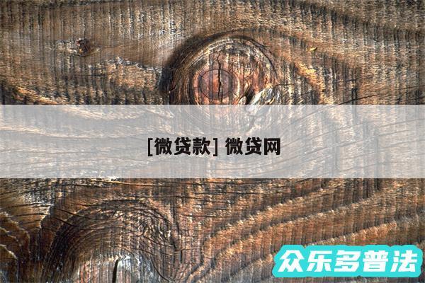 及微贷款 微贷网