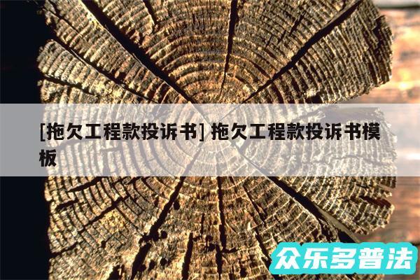 及拖欠工程款投诉书 拖欠工程款投诉书模板