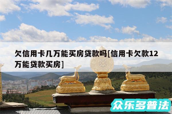 欠信用卡几万能买房贷款吗及信用卡欠款12万能贷款买房