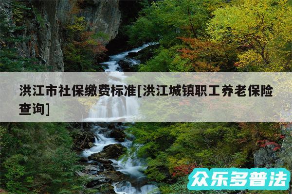 洪江市社保缴费标准及洪江城镇职工养老保险查询