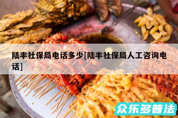 陆丰社保局电话多少及陆丰社保局人工咨询电话