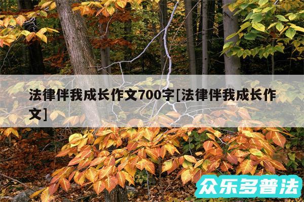 法律伴我成长作文700字及法律伴我成长作文
