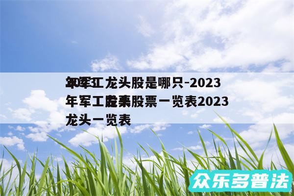 2024
年军工龙头股是哪只-2024
年军工龙头股票一览表2024
年军工股票龙头一览表