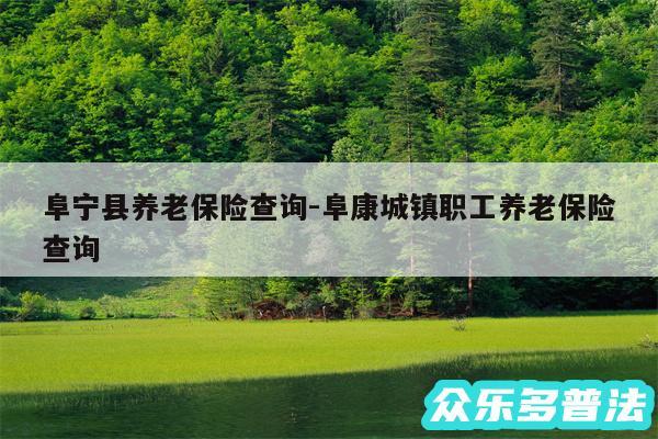 阜宁县养老保险查询-阜康城镇职工养老保险查询