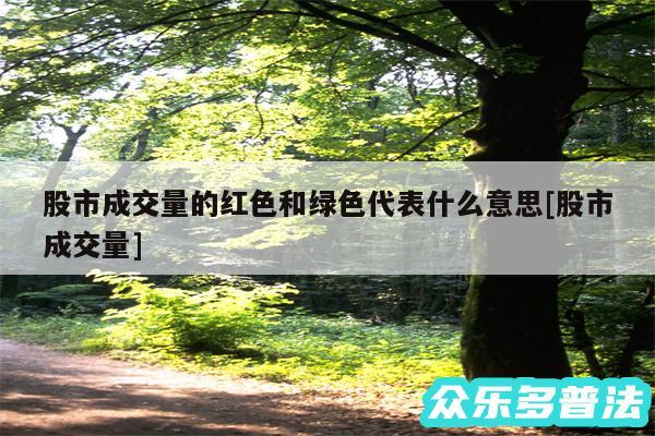 股市成交量的红色和绿色代表什么意思及股市成交量