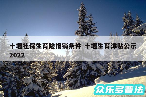 十堰社保生育险报销条件-十堰生育津贴公示2024